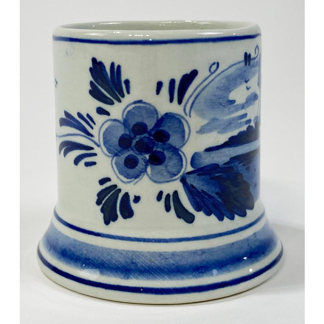 Delft Vintage Delft Porcelain Vase Vessel For Sale - Image 4 of 7