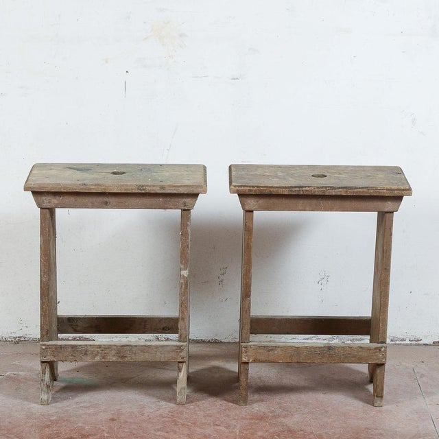 Industrial Artisan Workshop Stools, Set of 2 For Sale - Image 18 of 18