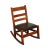 Mission Antique Oak and Leather Children's Rocking Chair For Sale - Image 13 of 13