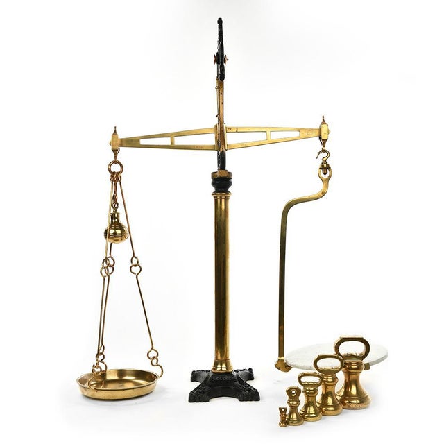 Hunt & Co English Brass Scale, 1920s For Sale - Image 6 of 6
