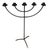Mid-Century Modern Handcrafted Wrought Iron Five-Arm Candelabra, 1970s For Sale