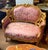 Rococo French Rococo Loveseat – Pink Damask Upholstery, Ornate Gold Leaf Frame & Carved Floral Details For Sale - Image 3 of 3
