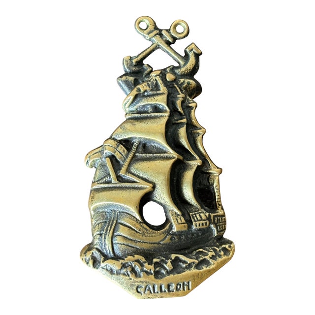 Brass Clipper Ship Door Knocker For Sale