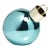 LED Oversized 7.75" Blue Glass Ball Ornament For Sale