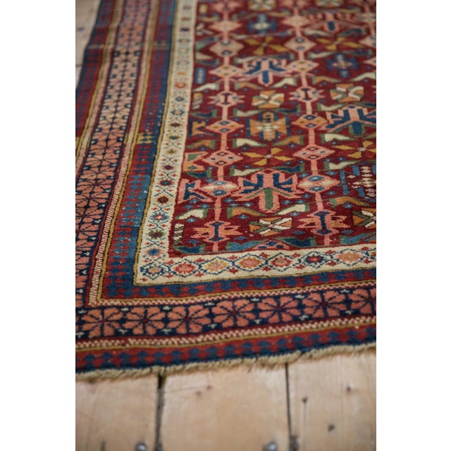 1910s Antique Caucasian Square Rug - 3'11" X 5'1" For Sale - Image 5 of 13