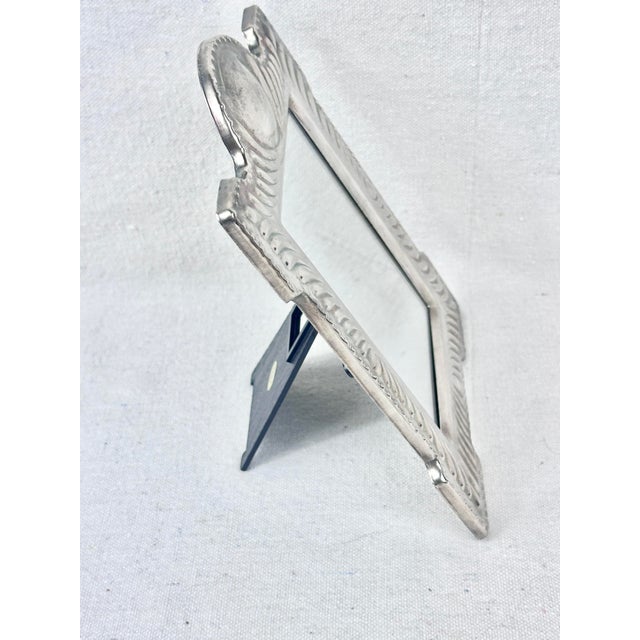 Traditional Vintage Tabletop Silverplate Frame With Mirror For Sale - Image 3 of 5