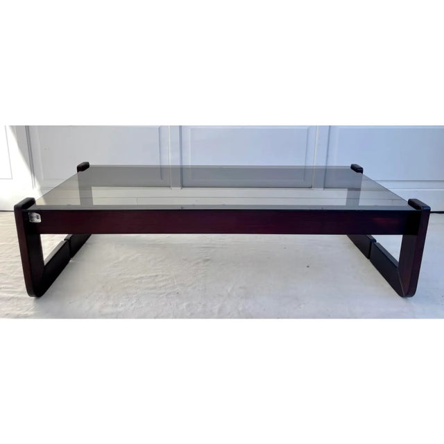 1970s 1970s Percival Lafer Brazilian Modernist Smoked Glass Coffee Table For Sale - Image 5 of 7