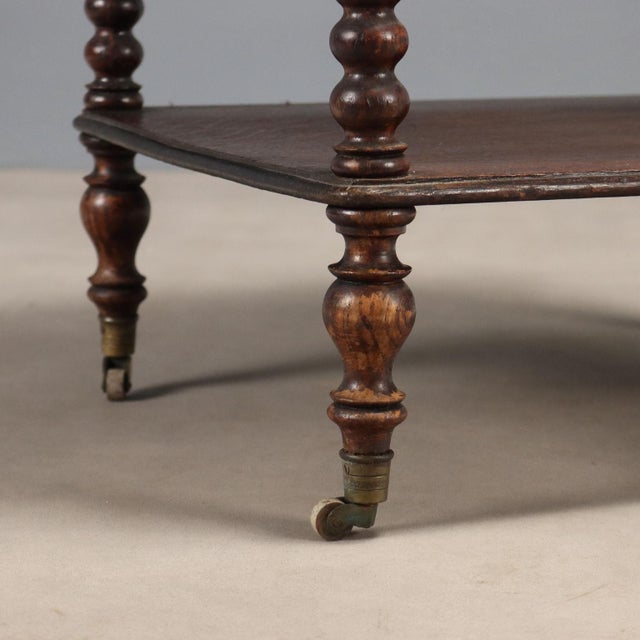 Walnut and Stained Oak Etagere For Sale - Image 5 of 8