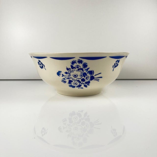 Vintage Semi-Porcelain Salad Bowl from Badonviller, 1920s For Sale - Image 9 of 9