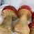 1960s Set of 5 Red and White Carved Folk Art Mushrooms For Sale - Image 5 of 8