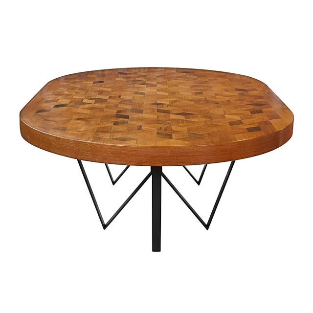 Contemporary Maurits Oval Marquetry Table in Reclaimed Oak by Fred&Juul For Sale - Image 3 of 6