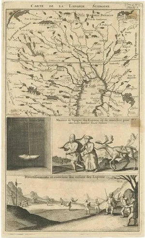 Antique Map of Lapland, 1714