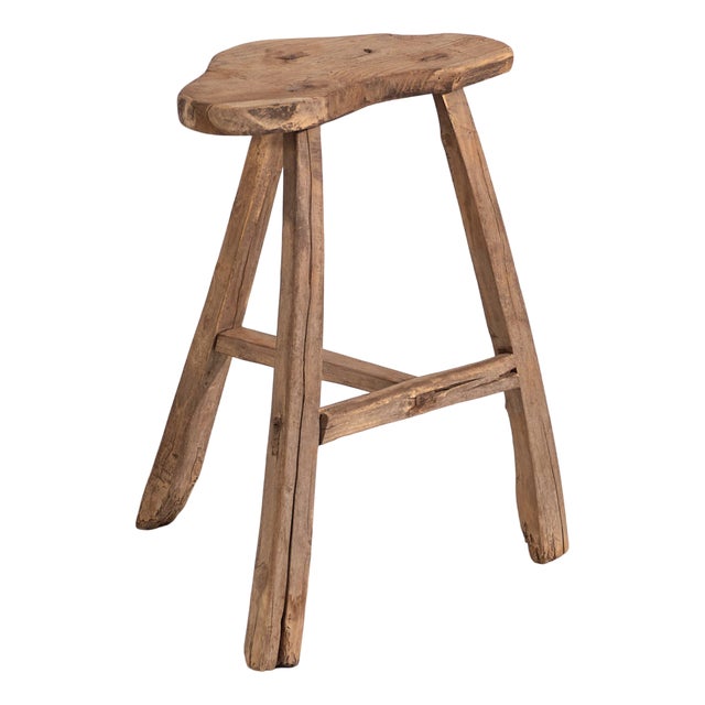 Antique Chinese Elm Stool, 1900s For Sale