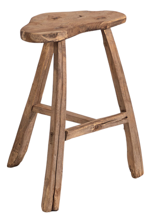Antique Chinese Elm Stool, 1900s