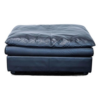 Leather Ottoman With Pillow Top For Sale