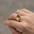 Signet Ring With Garnet for Men Silver, Gold, Size 10 For Sale - Image 4 of 6