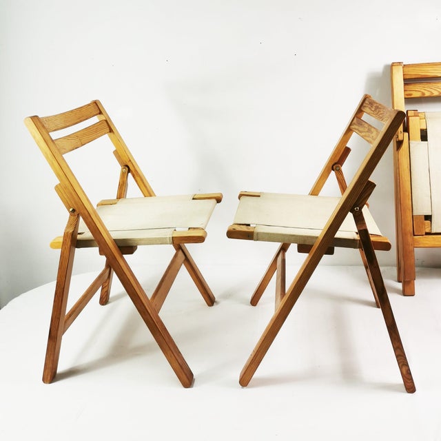 Folding Chairs from Biała Podlaska Furniture Factory, 1970s, Set of 4 For Sale - Image 4 of 16