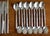 Vintage 1980s Stanley Roberts "Tiburon" Faux Bamboo Stainless Steel Flatware Set – 60 Pieces | Hollywood Regency Chinoiserie For Sale In Naples, FL - Image 6 of 14