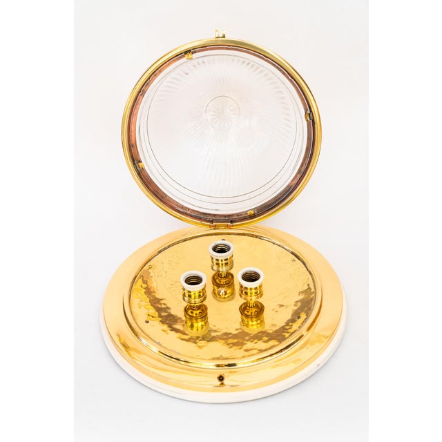 Art Deco Ceiling Lamp with Cut Glass Shade Vienna, Austria, 1920s For Sale - Image 11 of 18