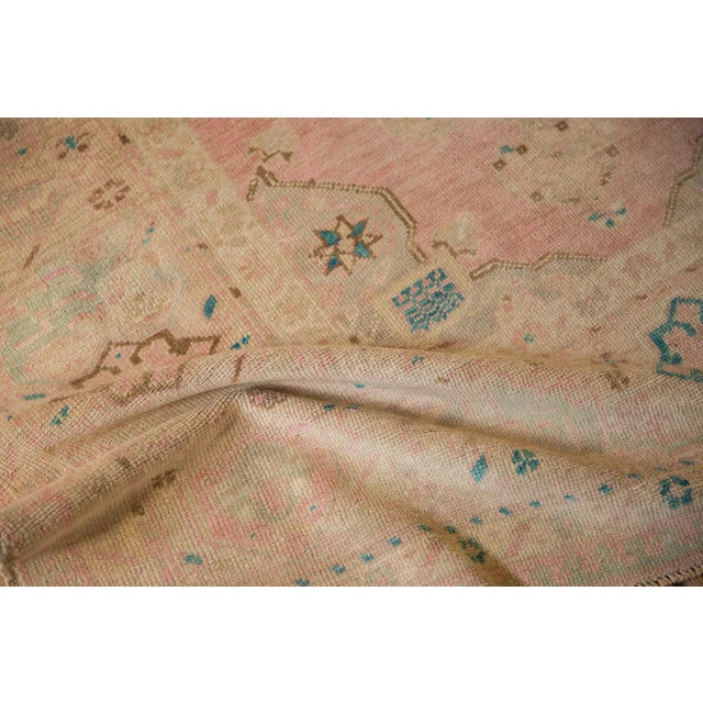 Shabby Chic Vintage Distressed Oushak Rug Runner - 4'9" X 8'11" For Sale - Image 3 of 12