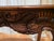 Brown Antique Louis XV Style Inlaid Walnut/Kingwood/Mahagony and Maple Parquetry Featuring Ornate Carvings, Cabriole Legs and Center Figural Carvings For Sale - Image 8 of 9