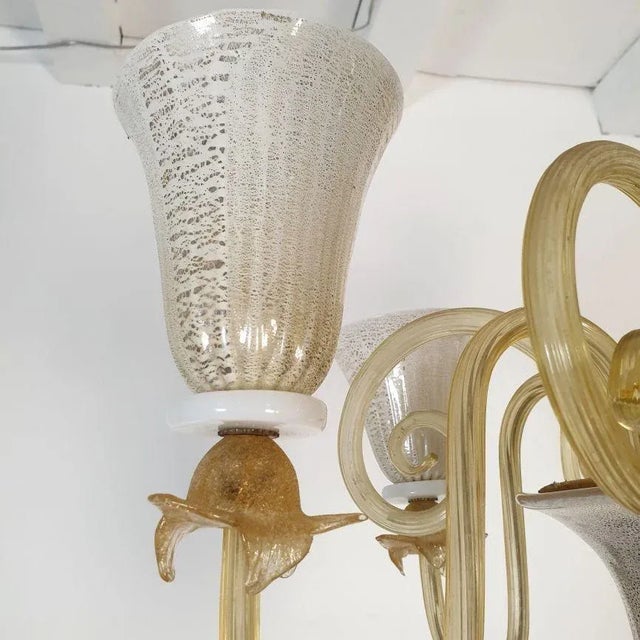 Mid-Century Modern Murano Glass Chandelier, Italy 1960s For Sale - Image 12 of 12