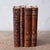 A handsome grouping of four Swedish books bound in tooled leather with marbled paper boards, drawn from an early-...
