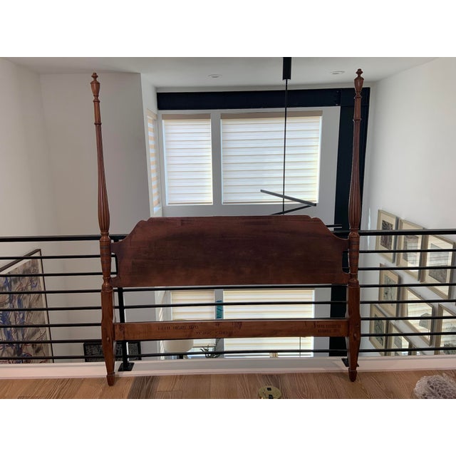 Davis Cabinet Company 1965 Davis Cabinet Co. Mahogany Four-Post Bedframe For Sale - Image 4 of 14