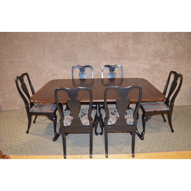 Double Pedestal Queen Anne Style Mahogany Dining Set ... (640 x 640 Pixel)