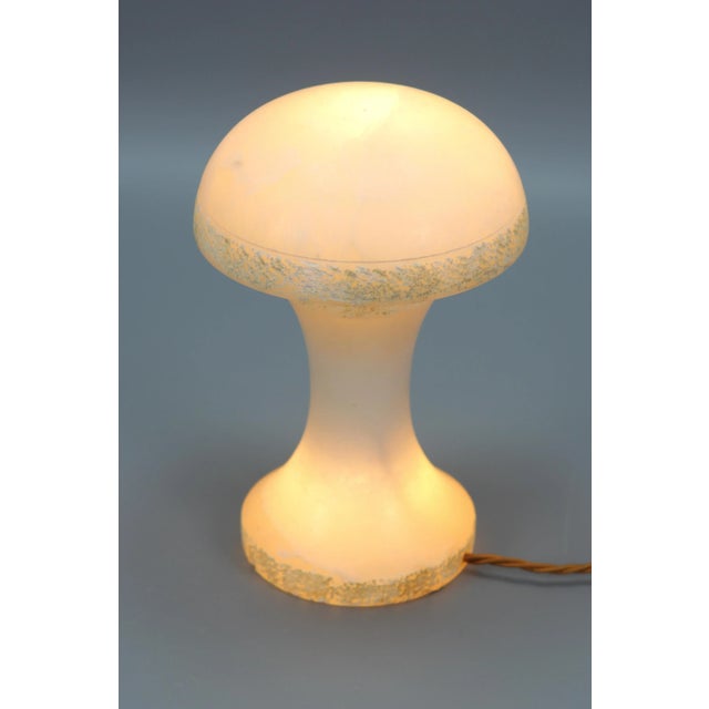 Stone Mid-Century Modern Alabaster Mushroom Lamp, Italy, 1950s For Sale - Image 7 of 18