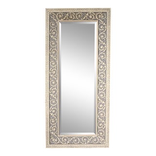 20th Century Wood Framed Wall Hanging Mirror For Sale