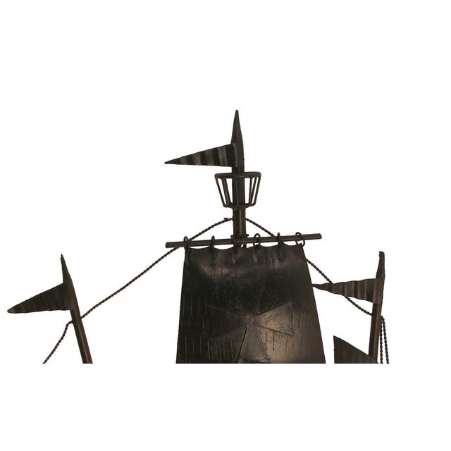 Black Vintage Wall Light in Iron, 1960 For Sale - Image 8 of 10