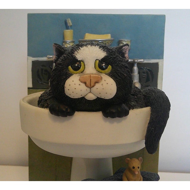 "Cat in the Sink" Comic and Curious Cats Linda Jane Smith Vintage 2002 For Sale - Image 11 of 12