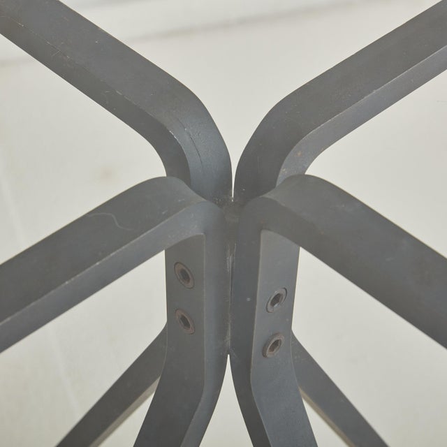 Petite Iron + Glass Top 'Cuginetto' Coffee Table by Enzo Mari, Italy 1970s For Sale - Image 9 of 11