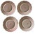 Vintage “Ingrid Pink” dinner plate set by Bordallo Pinheiro. Embossed floral, fern and raised dot pattern with a scalloped...