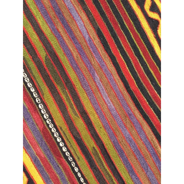 Vintage Striped Turkish Kilim Rug, 115" X 64" For Sale - Image 9 of 11
