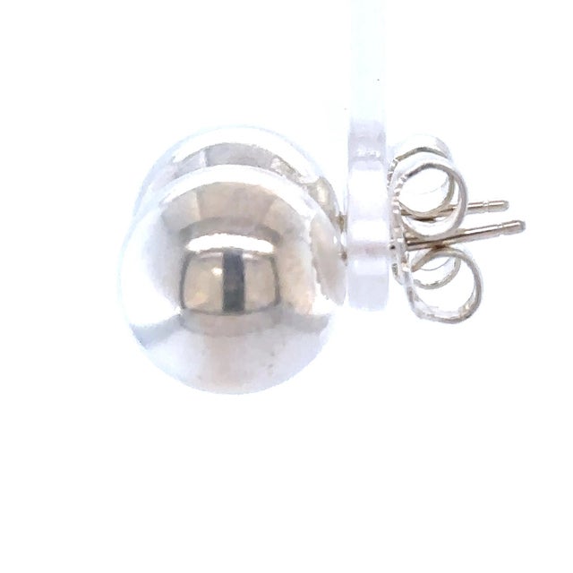 Contemporary Tiffany & Co. Sterling Silver HardWear Ball Stud Earrings 11.50g, Pair For Sale - Image 3 of 7