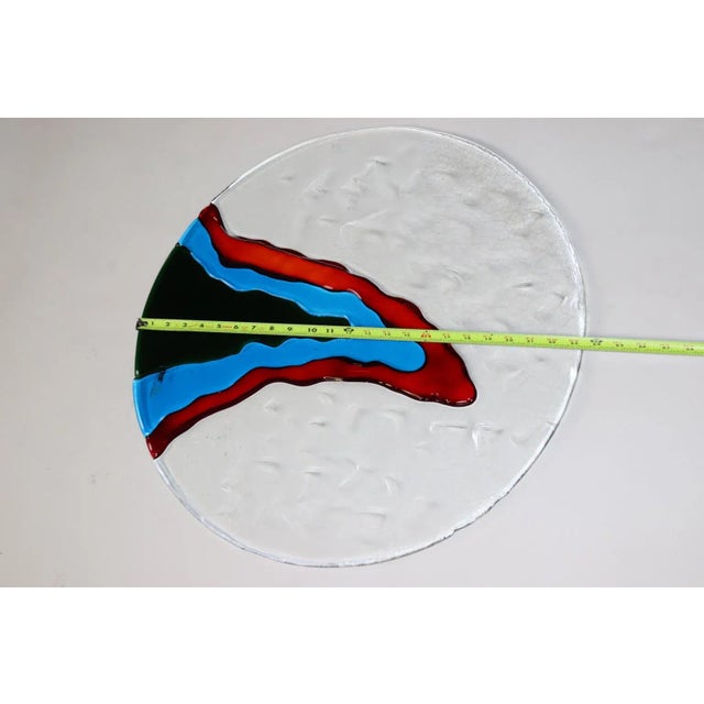 1990s Modern Itre Murano Hand Cast Art Glass Panel For Sale In New York - Image 6 of 7