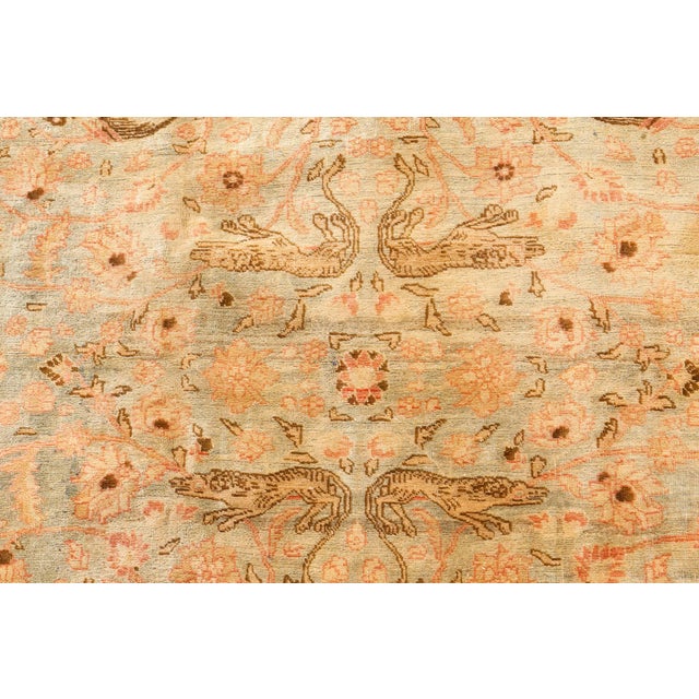 Authentic Persian Tabriz Handmade Wool Rug For Sale In New York - Image 6 of 9