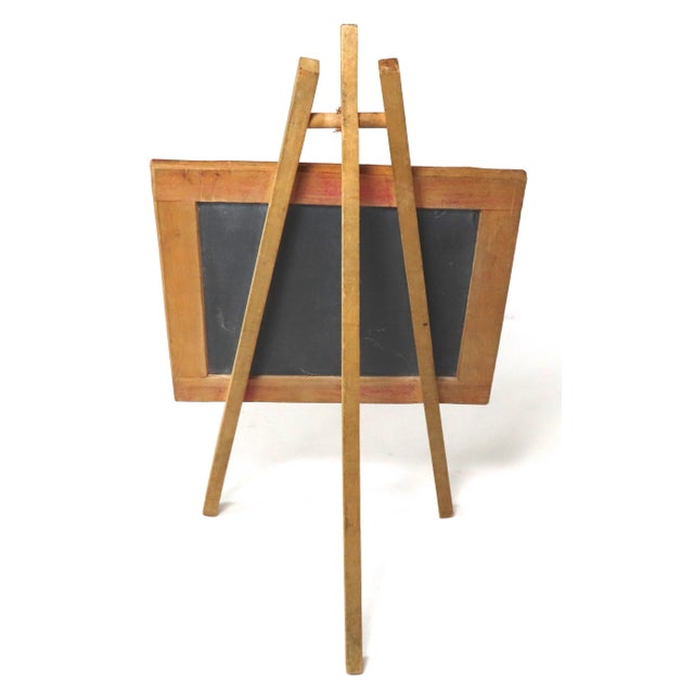1910s Antique Child's Wood & Slate Stone Alphabet Chalkboard Easel For Sale - Image 5 of 13