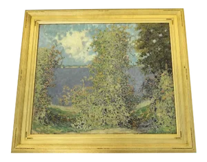 Mid 20th Century Landscape Oil Painting on Canvas by Everett Lloyd Bryant, Framed