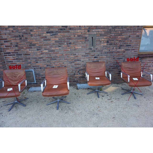 Program 2000 Armchair in Leather by Delta Design for Wilkhahn, 1960s For Sale - Image 9 of 18