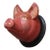 Vintage German Carved and Painted Black Forest Pig Mounted Wall Sculpture For Sale