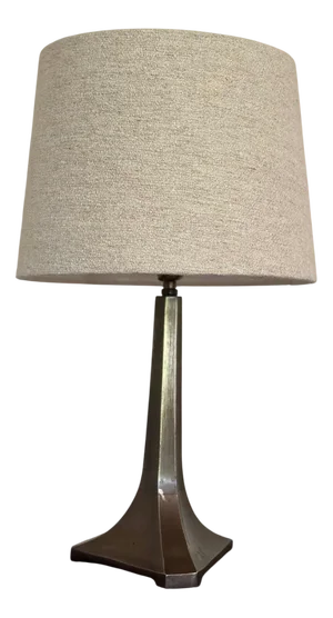 Art Nouveau Table Lamp in Patinated Metal, 1940s