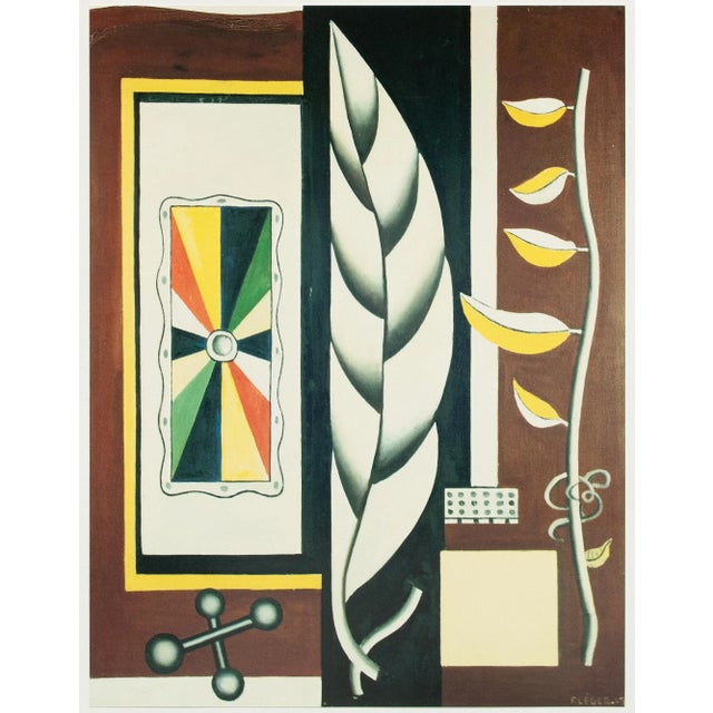 An excellent full-color print after the painting "Composition in the Leaf" by Fernand Leger. Published by New French...