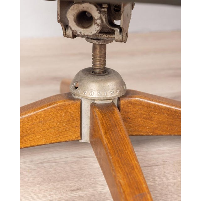 Vintage Swivel Armchair in Leather by Anonima Castelli for Castelli, 1950s For Sale - Image 9 of 11