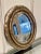 Bronze Antique French Baroque Oval Solid Wood Wall Mirror For Sale - Image 8 of 12