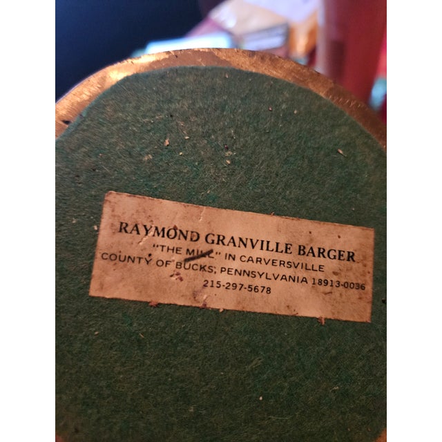 Signed 1970s Raymond Granville Barger Gilt Bronze Sculpture signed with his cipher on the base and his Bucks County...