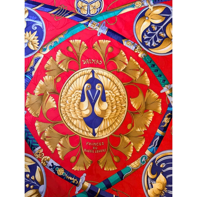 Hermès Daïmyo Silk Scarf 1998 Designed by Françoise Faconnet For Sale - Image 9 of 12