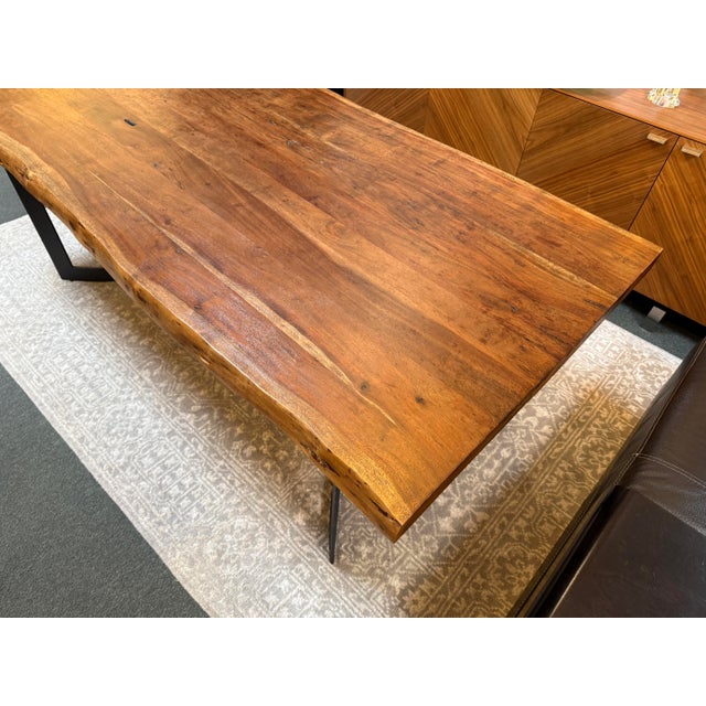 Sobu Designs Leviathan Smoked Acacia Live Edge Dining Table For Sale - Image 4 of 12